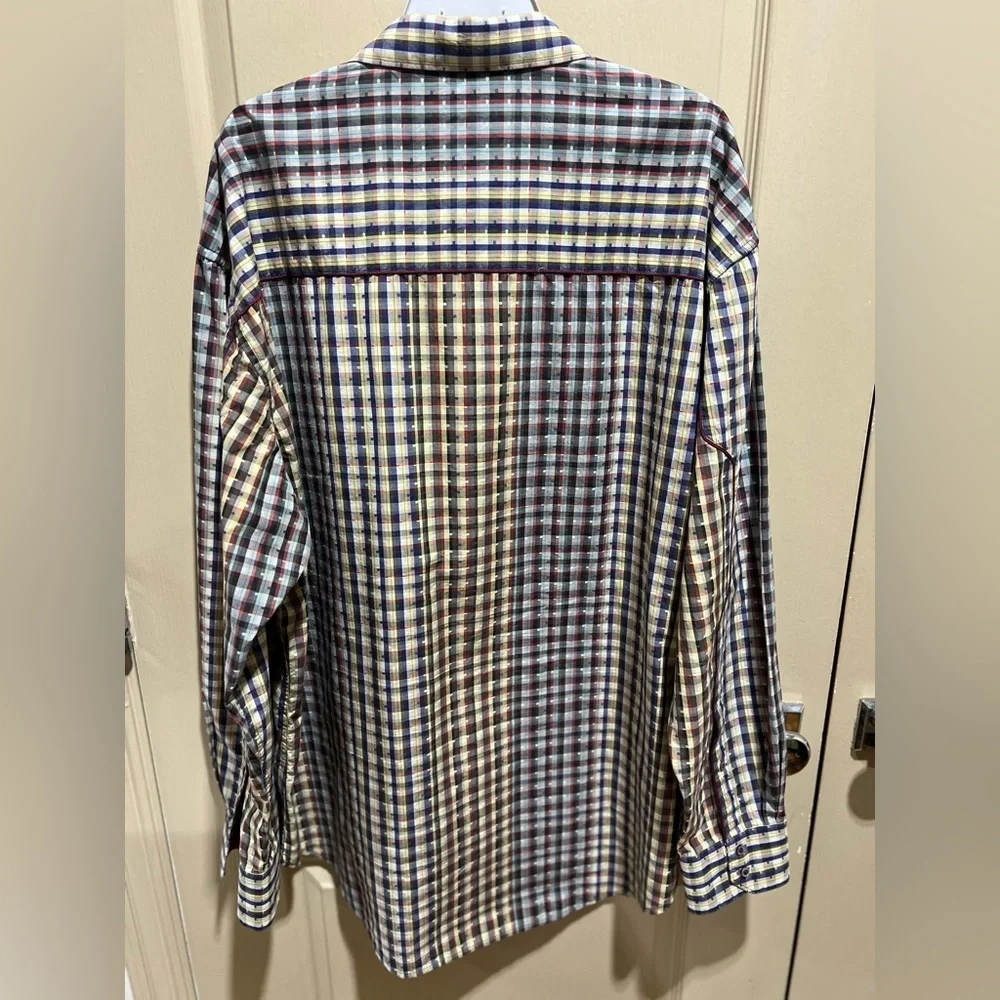 NWOT Robert Graham Plaid & Polka Dot Button Down Shirt Sz 3X - Picture 8 of 9